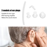 Hearing Amplifier Ear Tips Set Silicone Earplug Domes With Tube Elbow Replac GF0