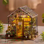 DIY Trähusdocka Kit med Möbler - Miniatyr 3D Pussel för Heminredning