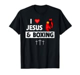 I Love Jesus and Boxing Gloves Club Fighting Punching Bag T-Shirt