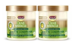 African Pride Olive Miracle  Formula Leave-In Conditioner 425g (Pack of 2)