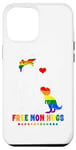 Coque pour iPhone 14 Plus Free Mom Hugs LGBTQ Drapeau de la liberté Gay Pride Trex Mama