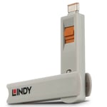 USB-C 3.1 PC Port Blocker - 4 låse / 1 nøgle - Orange