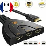 Détails sur 3 Port HDMI Splitter Cable 1080P Multi Switch Switcher HUB Box for PS3 XBOX DVD