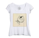 T-Shirt Femme Col Echancré Enfant Coquillage Illustration Conte Dessin