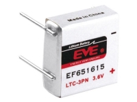 EVE EF651615 Specialbatteri LTC-3PN U-loddeben Lithium 3.6 V 400 mAh 1 stk