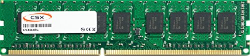 CSX, csxd3ec 1600–2r8–4 Go 4 GB DDR3–1600 MHz PC3–12800E 2Rx8 256 Mx8 18 Puce CL11 1,5 V ECC unbuffered DIMM 240 Broches Mémoire RAM