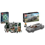 LEGO 76410 Harry Potter Slytherin House Banner Set, Hogwarts Castle Common Room Toy or Wall Display & 76915 Speed Champions Pagani Utopia Race Car Toy Model Building Kit
