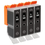 4 Black (PGI) Ink Cartridges for Canon PIXMA MG5250 MG5300 MG5320 MG5350 MG6150