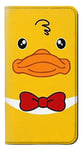 Yellow Duck Tuxedo Cartoon PU Leather Flip Case Cover For iPhone XR