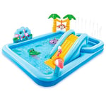 WANXJM Crocodile Garden Water Slide Inflatable Pool, Paddling Pool, Children'S Family Pool, Inflatable Play Center, Suitable for Children Over 2 Years Old