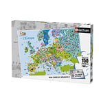 Nathan - Puzzle Enfant - 150 pièces - Carte d'Europe - Filles ou garçons Garçon ou fille dès 7 ans - Puzzle de qualité supérieure - Carton épais et résistant - Cartographie - 86835