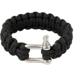 Forces Paracord Bracelet with D-Ring, Black