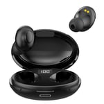 Wireless Earbuds with Premium Sound, Bluetooth 5.0 Earphones in-Ear with Charging Case Easy-Pairing Stereo Calls/Built-in Microphones/IPX5 Sweatproof/Pumping Bass for Sports,Workout,Gym (Black)