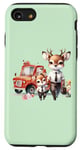 Coque pour iPhone SE (2020) / 7 / 8 Famille de cerfs verts et mignons qui se rendent au travail