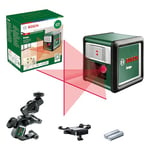Bosch Home and Garden cross line laser Quigo with universal clamp MM 2, easy and precise alignment with flexible positioning of the tool thanks to the universal clamp, in cardboard box