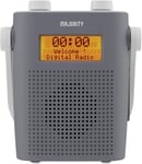 IPX-5 Waterproof Portable DAB/DAB+ Radio | Rechargeable Bluetooth Shower Radio w