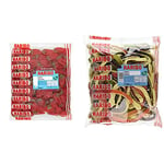 HARIBO Giant Strawbs 3kg bulk bag vegetarian sweets & Yellow Belly Giant Snakes, Yellow Bellies Bulk Sweets, 3kg