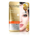 Eveline 24k Gold Face Mask 8in1 UL Revitalizing Nourishing Anti Agening Wrinkles