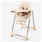 WGXQY Adjustable, Folding, Baby High Chair -Adjustable Seat with 5 Different Positions - High Chairs with Removable Tray, Wipe Clean, Comfortable Baby Cushion,H