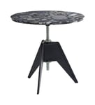 Screw Side Table - Pebble Marble/Black Base