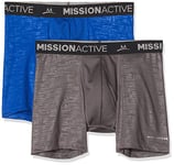 Mission Performance 6 Pack of 2 Boxers, Men's XL Black