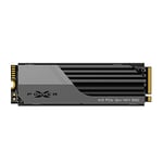 Silicon Power PCIe Gen 4x4 XS70 Internal Solid State Drive SSD 1TB M.2 2280 NVMe 1.4 (SP01KGBP44XS7005) Black Grey