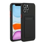 IPhone 12 Pro Max skal med en korthållare - Svart