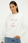 La Vie Est Belle Embroidered Sweatshirt