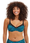 SANS COMPLEXE Complice_70AAD81 Soutien-Gorge, Imprime Floral Bleu Emeraude, 95C Femme