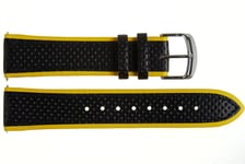 Genuine Casio Black Yellow Watch Strap 10242531 for WVQ-550LE-9AVER WVQ-550LE-9A