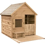 Cabane en bois pour enfant - SOULET - Heidi - Dimensions 123cm x 169cm xH.158 cm - Bois massif - Extérieur