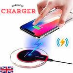 Fast Wireless Charger Charging Pad For Apple iPhone  & Samsung & All Phones UK