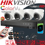 Hikvision 1080P 4CH DVR CCTV ColorVu Camera Outdoor Security System + 500GB HDD