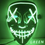 Halloween Mask LED Light up Purge Mask för Festival Cosplay Halloween Costume Green