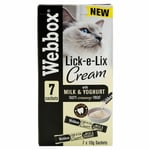 4x Webbox Lick-e-lix Milk & Yoghurt 7 X 10g