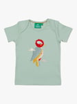 Little Green Radicals Baby Woodpecker T-Shirt, Powder Blue