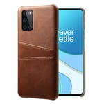 MMlife for OnePlus 8T / OnePlus 8T 5G case with 2 ID Card Holder Premium PU Leather Cover Shockproof Protective Slim Shell - Brown