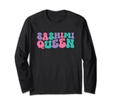 Sashimi Queen Womens Retro Vintage Wavy Groovy Long Sleeve T-Shirt