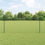 Staketstolpar 11 st U-Kanal Grön 100 cm Stål, vidaXL Hexagon Staket Grön 1x100 m Stål