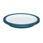 Denby - Greenwich Dinner Plates Set of 2 - Dishwasher Microwave Safe Crockery 26.5cm - Glazed Green, White Ceramic Stoneware Tableware - Chip & Crack Resistant