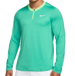 Nike NIKE Court DriFIT Advantage Half Zip Green Mens (L)