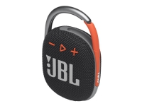 JBL Clip 4 - Högtalare - för bärbar användning - trådlös - Bluetooth - 5 Watt - svart, orange