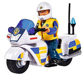 Simba 109251092 Fireman Sam Police Motorcycle with Malcolm Figure & Accessories, Season 12, from 3 Years
