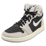 Nike Air Jordan 1 Zm Air Womens Grey Black Fashion Trainers - 5 UK