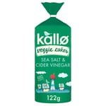 Kallo Salt & Vinegar Veggie Cakes, Lentil & Pea Puffed Crackers Made From Plants, Low Fat Healthy Snacks for Adults & Children, Vegan Friendly, Gluten Free, Single Pack – 1 x 122g