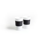 Moccamaster Kaffemuggar 2-pack - Vita med svart silikongrepp
