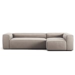 Decotique-Grand 4-Personers Sofa Divan Højre, Sandshell Beige