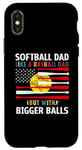 Coque pour iPhone X/XS Définition Softball Dad Like A Baseball Dad sur le dos