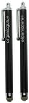 OrganicGuru TWIN Pack Micro-Fibre Tip Stylus Pens - Aluminium Metal Universal Stylus Pen for iPhone, Smart Phones and All Other Capacitive Screens Devices (Black)
