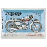 Nostalgic-Art Retro Tin Sign 20 x 30 cm Triumph - Bonneville - Gift Idea for Bikers Metal Vintage Design